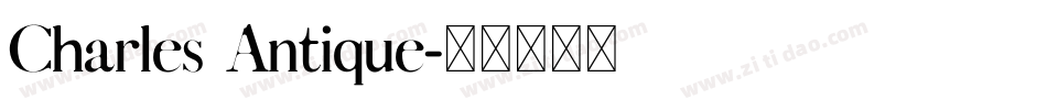 Charles Antique字体转换